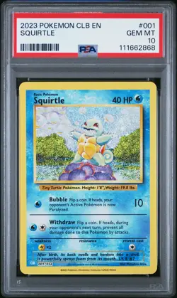 2023 POKEMON CLB-TRADING CARD GAME CLASSIC #001 SQUIRTLE PSA 10 - Image 1