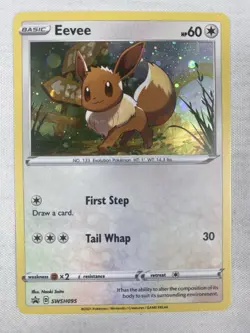 Eevee SWSH095 Black Star Cosmos Holo Promo Pokemon Card NM - Image 1