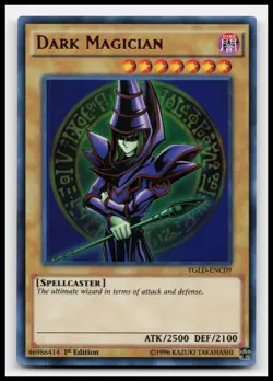Dark Magician (C) YGLD-ENC09 King of Games: Yugi's Legendary Decks Yugioh Card - Image 1