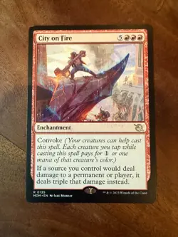 MTG Magic the Gathering City on Fire (135/548) March of the Machine LP - Image 1