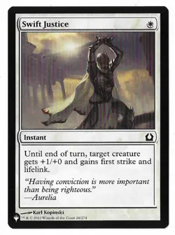 MTG Swift Justice The List Mystery Booster 2 (MB2) Common Magic #26 Unplayed - Image 1