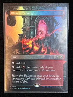 Blazemire Verge (Borderless) 329 Duskmourn: House of Horror NM FOIL - Image 1