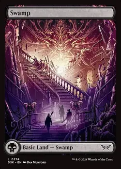 1x Swamp (#274) - Foil NM Eng MTG - Duskmourn: House of Horror - Image 1