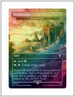 1x Weathertop - Deserted Temple, Foil, Borderless Art, Magic MTG NM - Image 1
