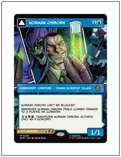 1x Norman Osborn, Borderless Art, Spider-Man Marvel, Magic MTG NM - Image 1