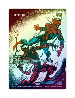 1x Terminate, Borderless Art Foil, Magic Spider-Man Marvel MTG NM - Image 1