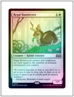 1x Regal Bunnicorn, Foil, Magic the Gathering MTG NM - Image 1