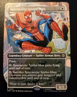 Spectacular Spider-Man (Borderless) 0014 Rare Spider-Man Magic: The Gathering - Image 1