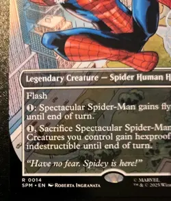 Spectacular Spider-Man (Borderless) 0014 Rare Spider-Man Magic: The Gathering - Image 4
