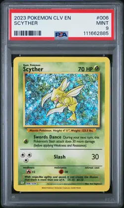 2023 POKEMON CLV-TRADING CARD GAME CLASSIC #006 SCYTHER PSA 9 - Image 1