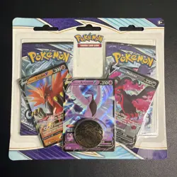 Pokemon Chilling Reign 2 Pack Blister Galarian Zapdos V, Articuno V, Moltres V - Image 1