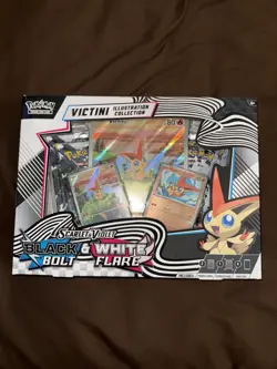 Pokemon TCG Black Bolt & White Flare Unova Victini Illustration Collection Box - Image 1