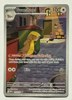 Gumshoos 153/132 Illustration Rare Pokemon TCG Mega Evolution NM - Image 1