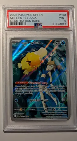 Pokemon TCG Misty's Psyduck Scarlet & Violet 193/182 Destined Rivals PSA 9 MINT - Image 1