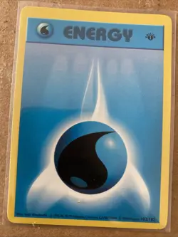 Pokemon TCG Water Energy Base Set 102/102 1st Edition Never Played Near Mint - Image 1