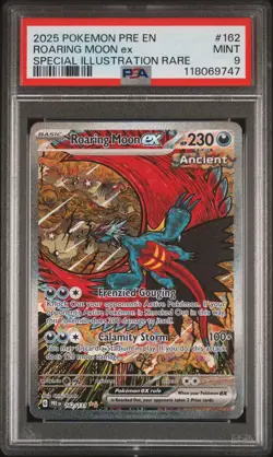 2025 POKEMON PRE EN-PRISMATIC EVOLUTIONS #162 ROARING MOON EX PSA 9 - Image 1