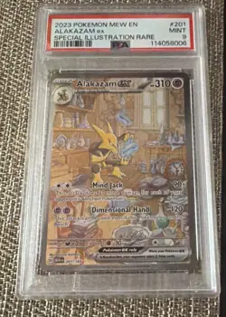 2023 POKEMON EN-151 SPECIAL ILLUSTRATION RARE #201 ALAKAZAM EX PSA 9 - Image 1