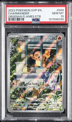 2023 POKEMON SVP EN-SV BLACK STAR PROMO #044 CHARMANDER PSA 10 - Image 1