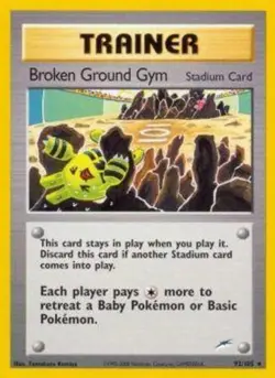 Lightly Played Broken Ground Gym - 92/105 - Rare - Unlimited Edition Pokemon Neo - Image 1