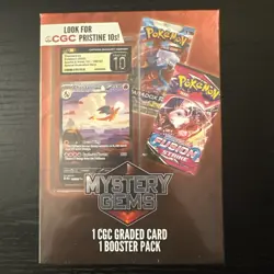 Pokemon Mystery Gems 1 CGC Graded Card & 1 Booster Pack 2025! New Sealed Box! - Image 2