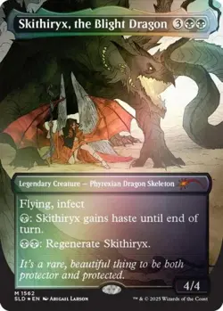 MTG English Skithiryx, the Blight Dragon (Rainbow Foil) NM Foil Secret Lair - Image 1