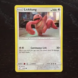 Lickitung 16/18 Pokemon Detective Pikachu Sun & Moon Holo Common Card LP - Image 1