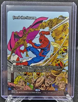 Feed the Swarm #16 FULL ART NM/M MTG Spiderman Magic Card Marvel Non-FOIL - Image 1
