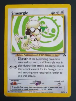 Smeargle 30/75 - Neo Discovery Set - Pokemon Card - Heavily Played - Image 1