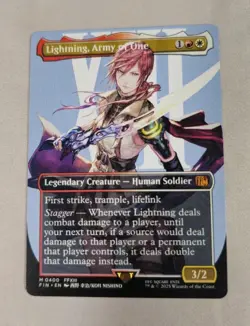 Magic: The Gathering - Final Fantasy - Lightning, Army of One Borderless - NM - Image 1
