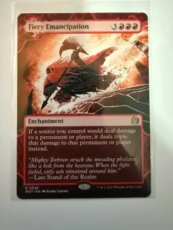MTG Fiery Emancipation#0042 (Non Foil) - Wilds of Eldraine WOT NM - Image 1