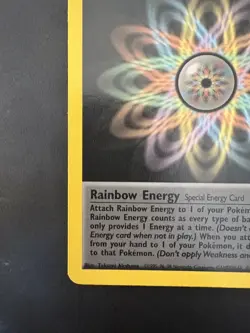 Pokemon Vintage Team Rocket Rainbow Energy Non Holo Rare - Image 4