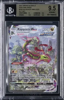 2021 POKEMON SWORD & SHIELD EVOLVING SKIES ALTERNATE ART RAYQUAZA VMAX BGS 9.5 - Image 1