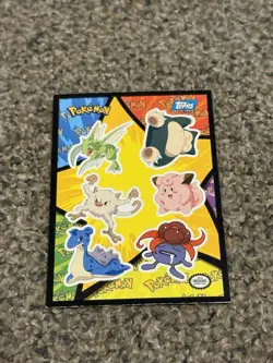 Pokemon Topps Blue Label 1999 Movie Sticker Puzzle Sheet Lapras Snorlax LP - Image 1