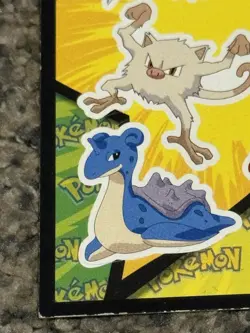 Pokemon Topps Blue Label 1999 Movie Sticker Puzzle Sheet Lapras Snorlax LP - Image 5