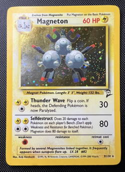 Magneton 009/130 Holo Base Set 2 1999 Pokemon TCG LP w/ Swirl - Image 1