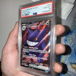 2024 Pokemon S&V Temporal Forces Gengar ex Ultra Rare PSA 10 Gem Mint #193/162 - Image 1