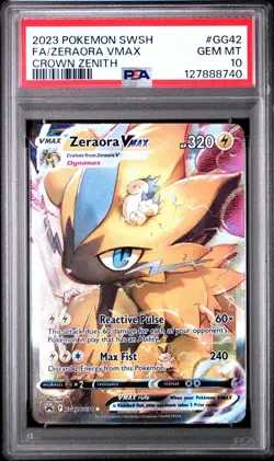 PSA 10 ZERAORA VMAX GG42/GG70 FULL ART CROWN ZENITH POKEMON ⚡ - Image 1