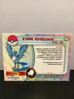 2000 Topps Pokemon TV Animation Edition Series 3 #144 Articuno - Image 2