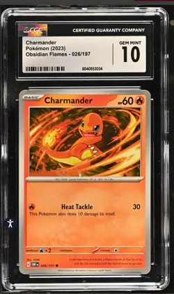 2023 POKEMON OBSIDIAN FLAMES CHARMANDER 26/197 - Cgc 10 gem mint - Image 1
