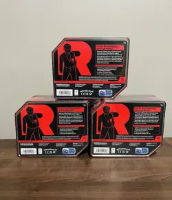 Pokemon TCG Destined Rivals Team Rocket Tin Set of 3 Brand New Sealed - Image 2
