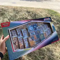 Pokemon TCG Prismatic Evolutions Lucario Ex + Tyranitar Ex Premium Collection - Image 1