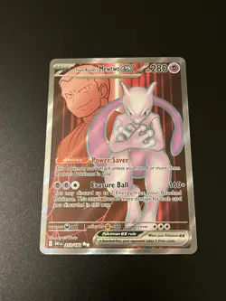Pokemon Team Rockets Mewtwo ex 213/182 Destined Rivals! NM+ - Image 1
