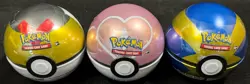 POKEMON 2022 J21 Poke Ball TIN LOVE Ball Quick Ball Level Ball - Image 1