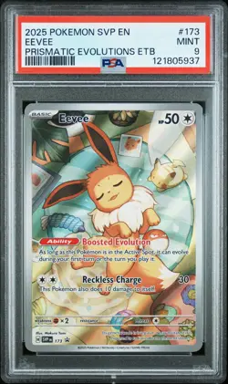 2025 POKEMON SVP EN-SV BLACK STAR PROMO EEVEE #173 PSA 9 MINT - Image 1
