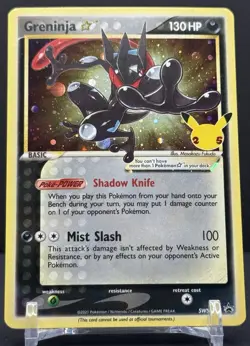 Greninja Gold Star SWIRL! Celebrations Black Star Promo SWSH144 Pokemon - Image 1