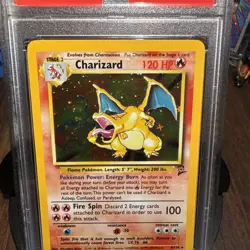 2000 POKEMON BASE SET 2 #4 CHARIZARD-HOLO PSA 8 - Image 2