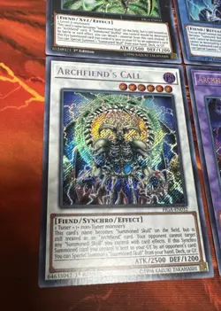 Yu-Gi-Oh Archfiend's Call, Awakening, Ascent, Manifestation Secret Rare Holo Nm - Image 2