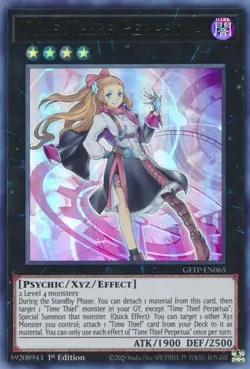 Yugioh! Time Thief Perpetua - GFTP-EN065 - Ultra Rare - 1st Edition Near Mint, E - Image 1