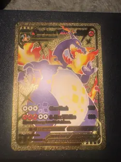 Pokemon TCG Charizard VMAX Gold Card Holo Rare Collectible - Image 1