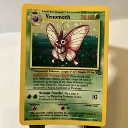Venomoth 13/64 Jungle Set Holo Pokemon Card LP - Image 1